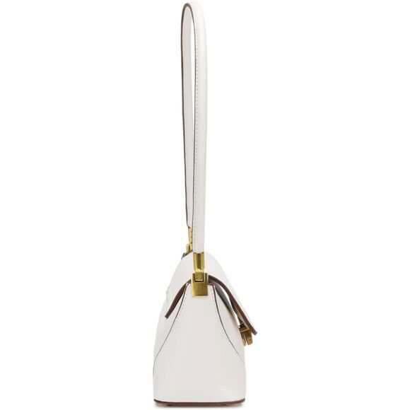 Women White Gold Imported Vintage Retro Classic Cute Hobo Tote Mini Clutch Bag - Picture 4 of 4